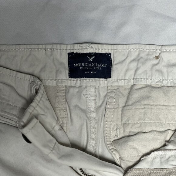 American Eagle Outfitters Straight Fit Light Beige Size 30x30 - Picture 4 of 8